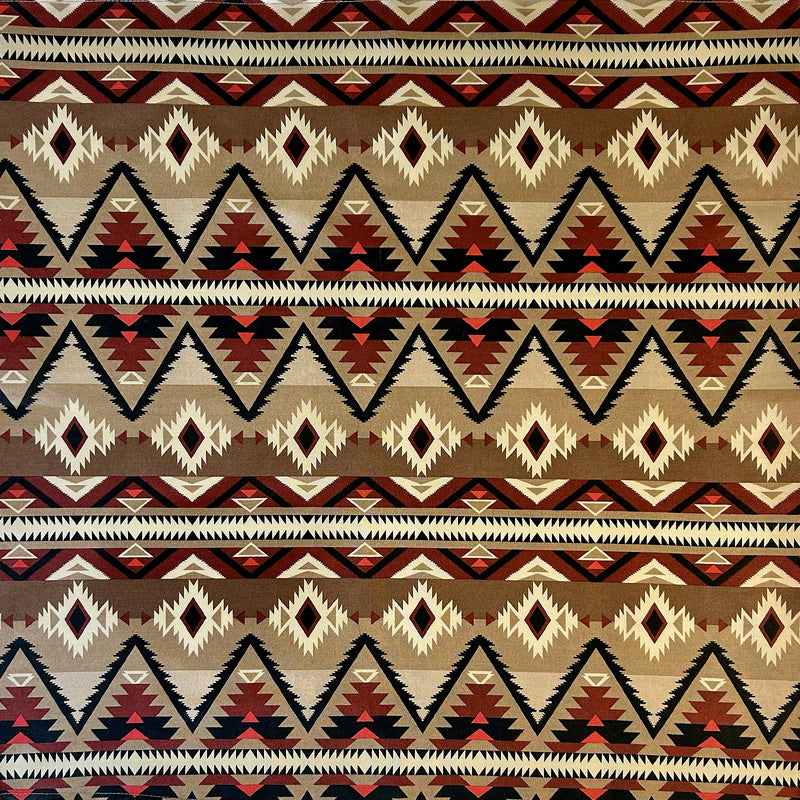 Tan Native Print Western Bandana