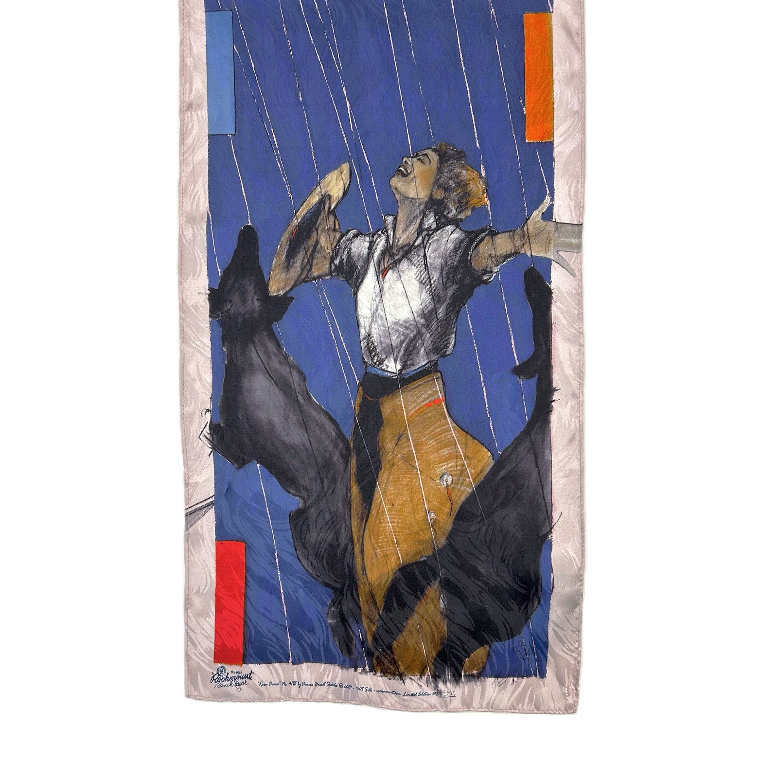 Limited-Edition Rain Dancer Silk Scarf by Donna Howell-Sickles
