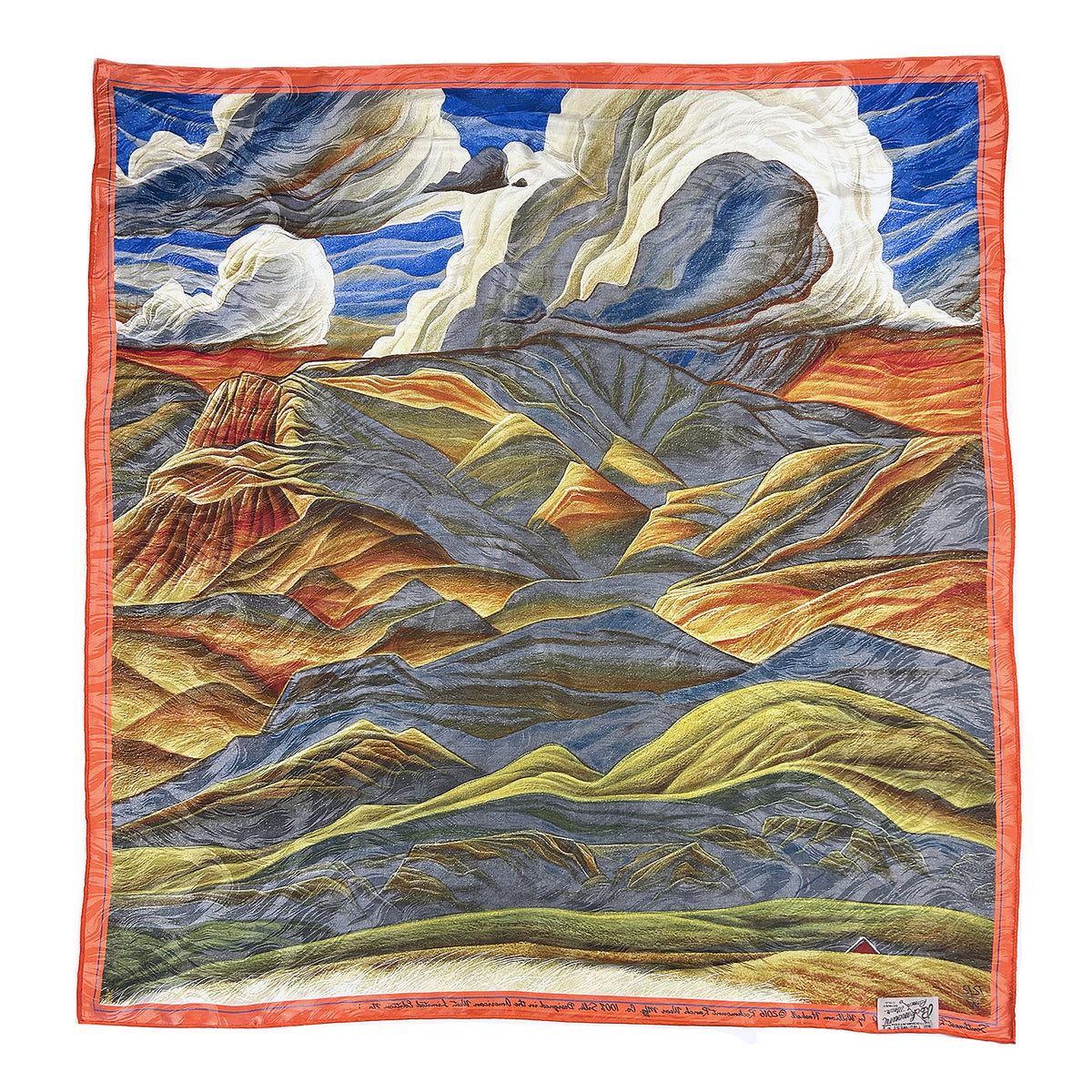 Limited-Edition Southwest Range Silk Scarf by William Haskell