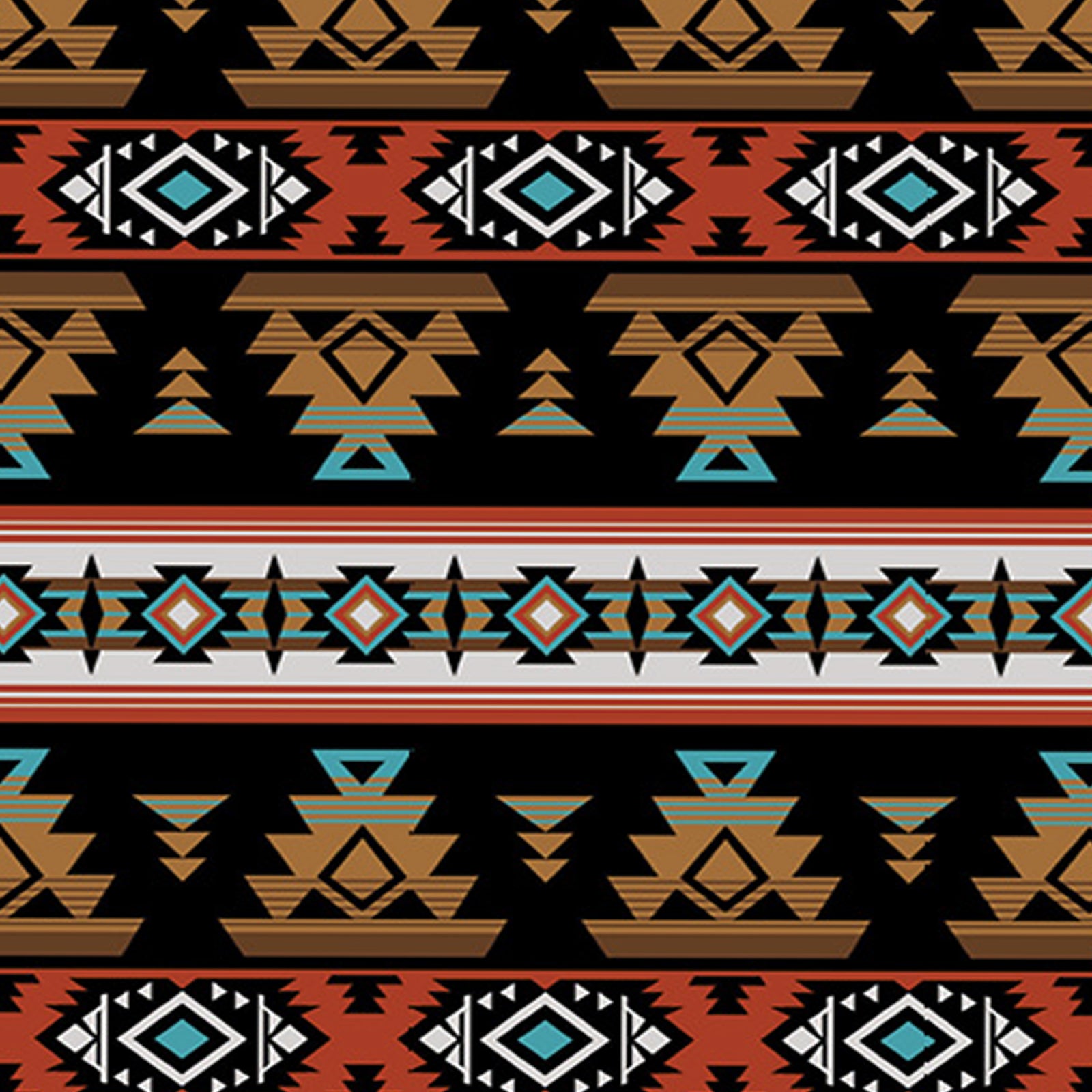 Black Native Print Western Bandana - Rockmount