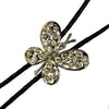 Rhinestone Butterfly Western Bolo Tie