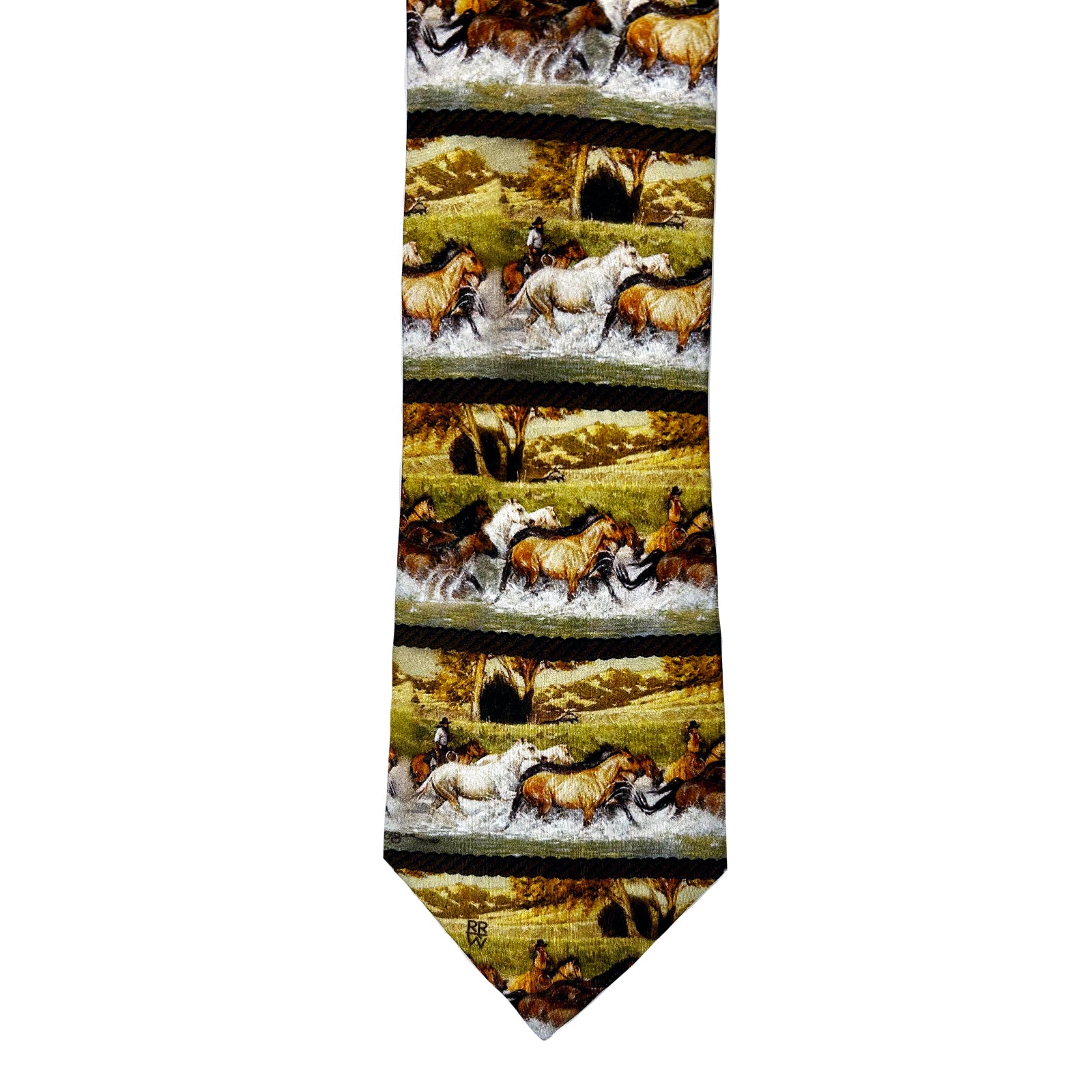 Limited-Edition Shooting the Cheyenne River Silk Tie by Jeff Segler