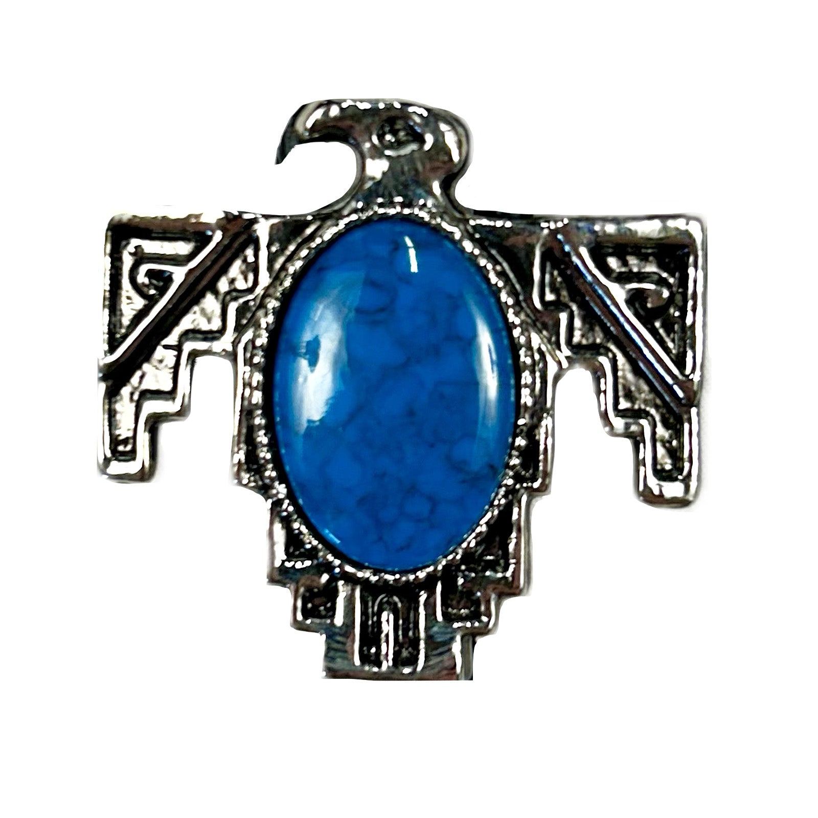 Silver Thunderbird with Stone Inlay Western Bolo Tie