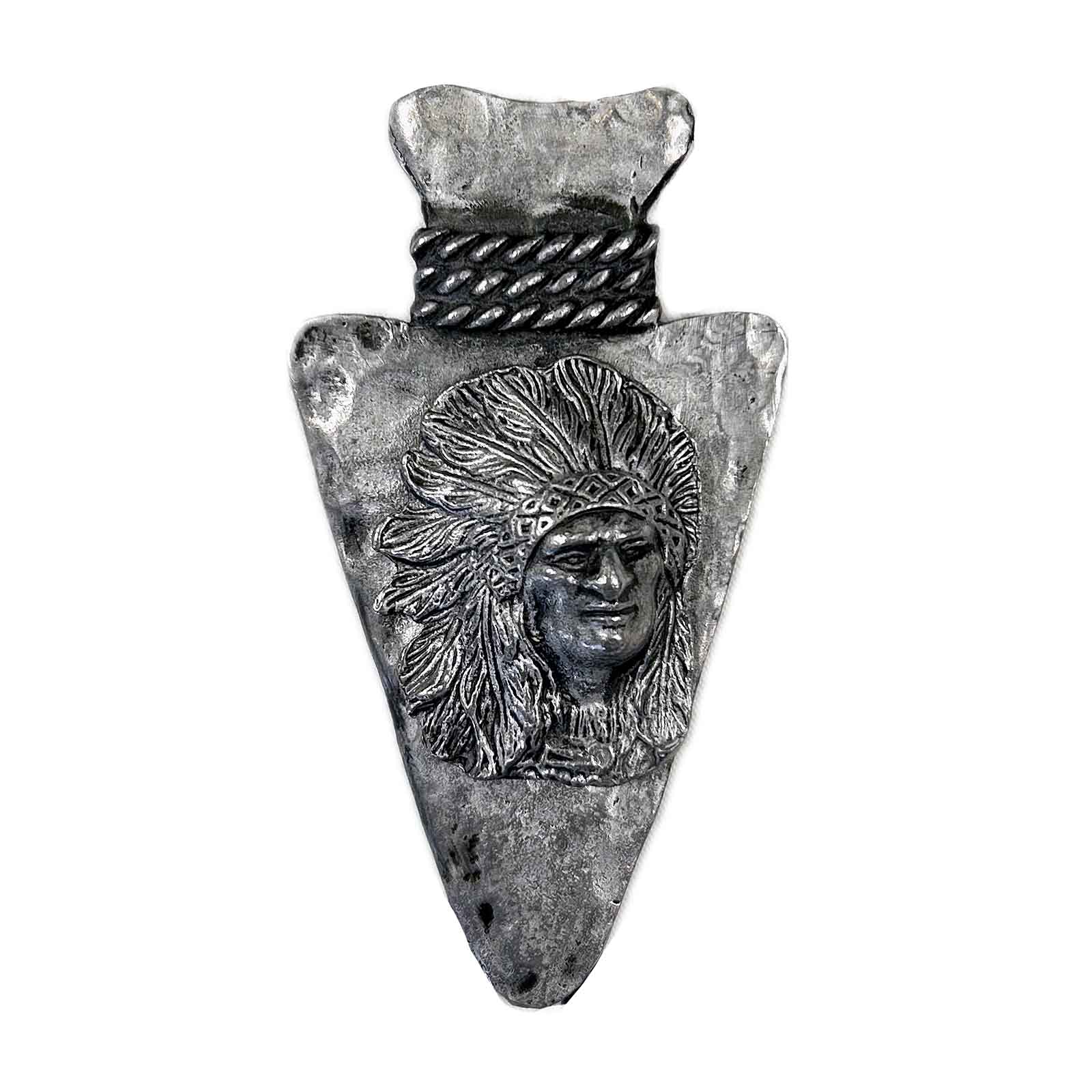 Pewter Arrowhead with Chief Western Bolo Tie