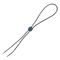 Pewter Horseshoe Bolo with Turquoise