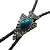 Silver Arrowhead with Turquoise Inlay Western Bolo Tie