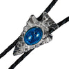 Silver Arrowhead with Turquoise Inlay Western Bolo Tie