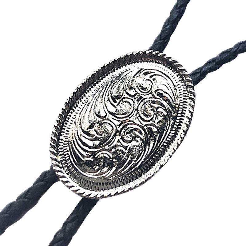 Silver Concho Western Bolo Tie