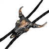 Tri-Color Steer Skull Western Bolo Tie