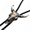 Tri-Color Steer Skull Western Bolo Tie