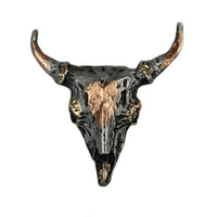 Tri-Color Steer Skull Western Bolo Tie