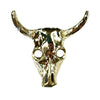 Gold Steer Skull Western Bolo Tie
