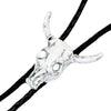 Ivory White Steer Skull Western Bolo Tie