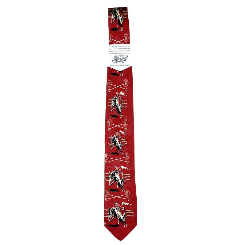 Broncs & Brands Red Western Silk Tie