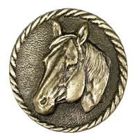 Brass Horsehead Western Bolo Tie