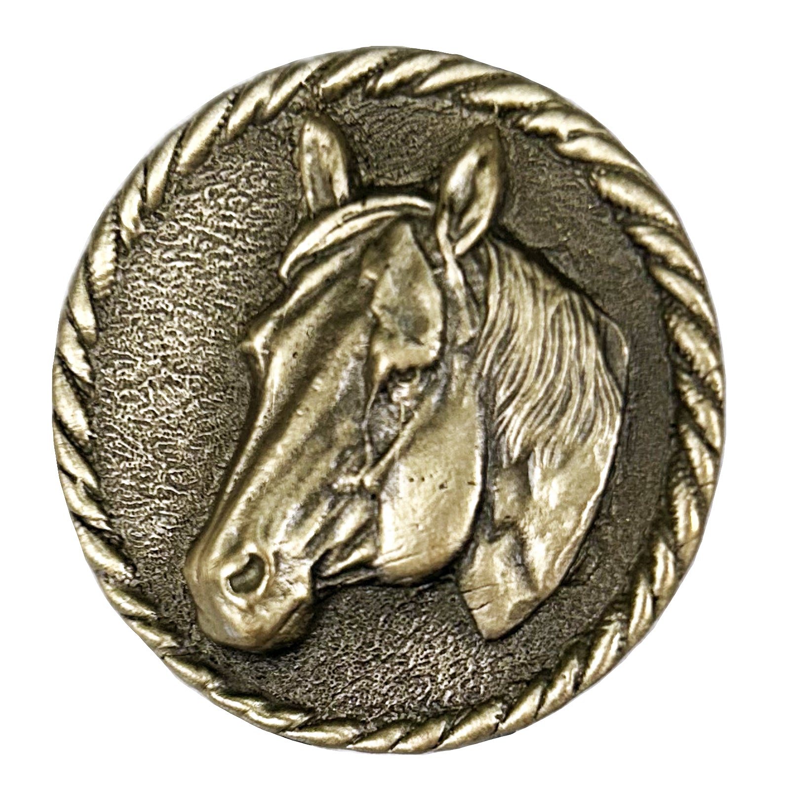 Brass Horsehead Western Bolo Tie