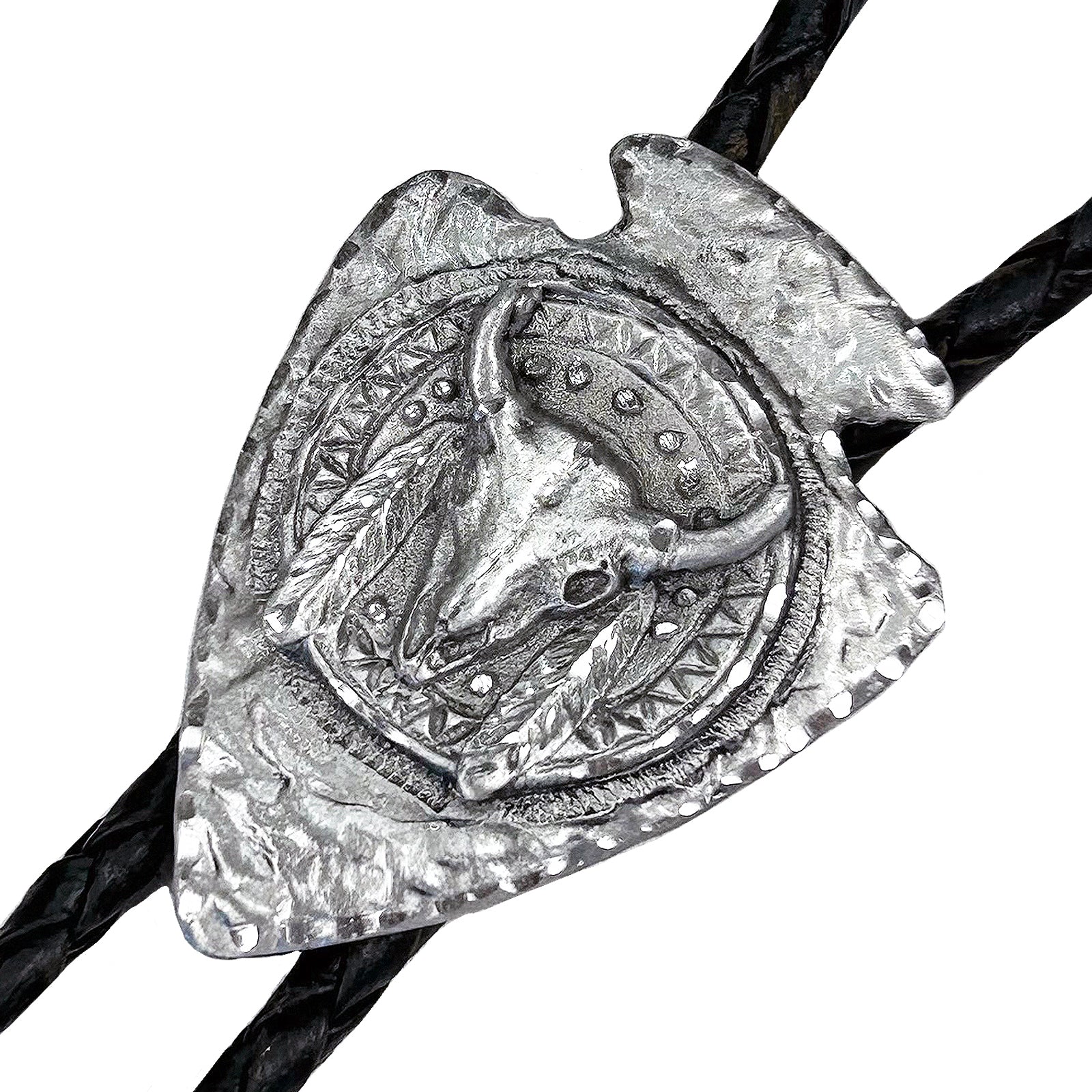 Arrowhead with Skull Western Bolo Tie