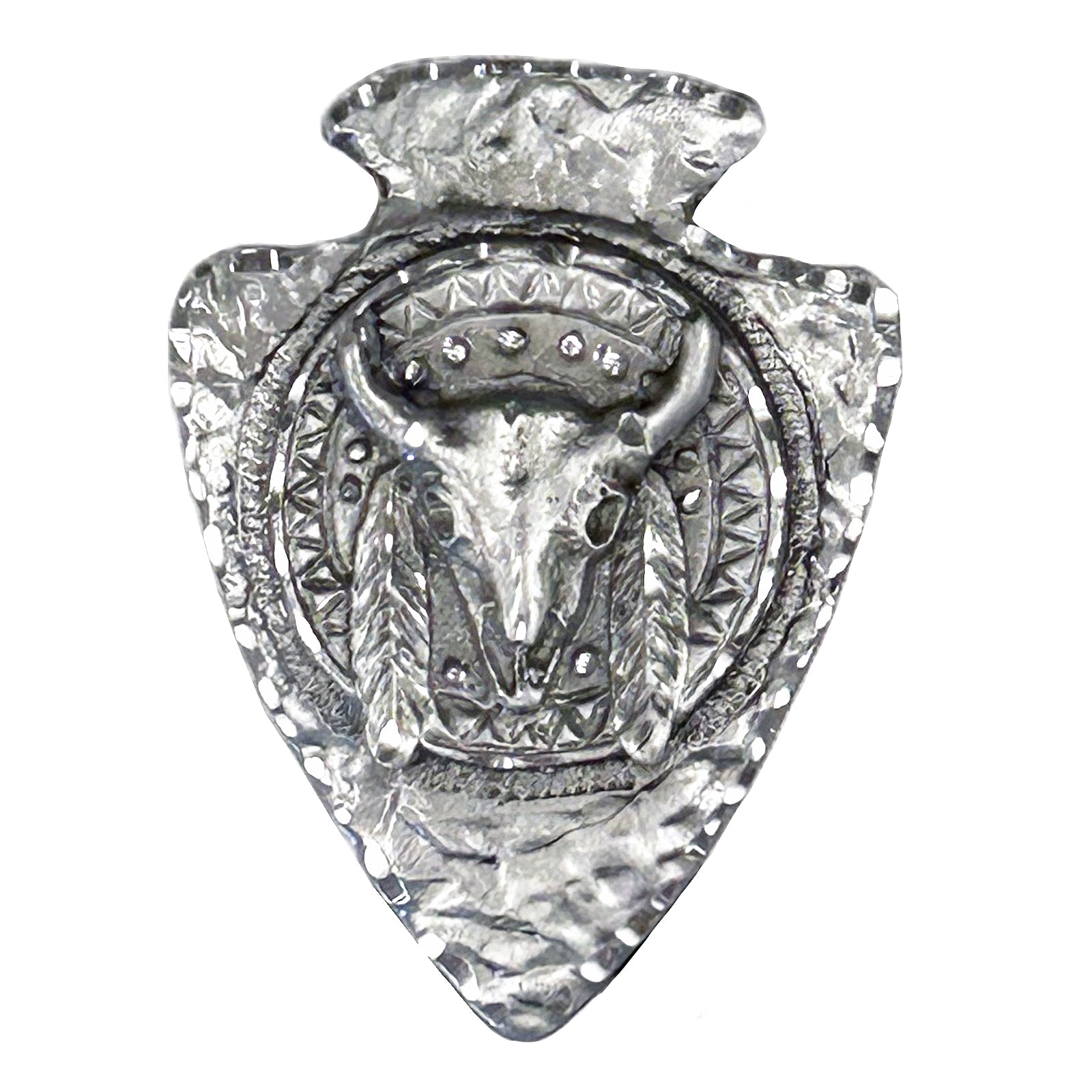 Arrowhead with Skull Western Bolo Tie