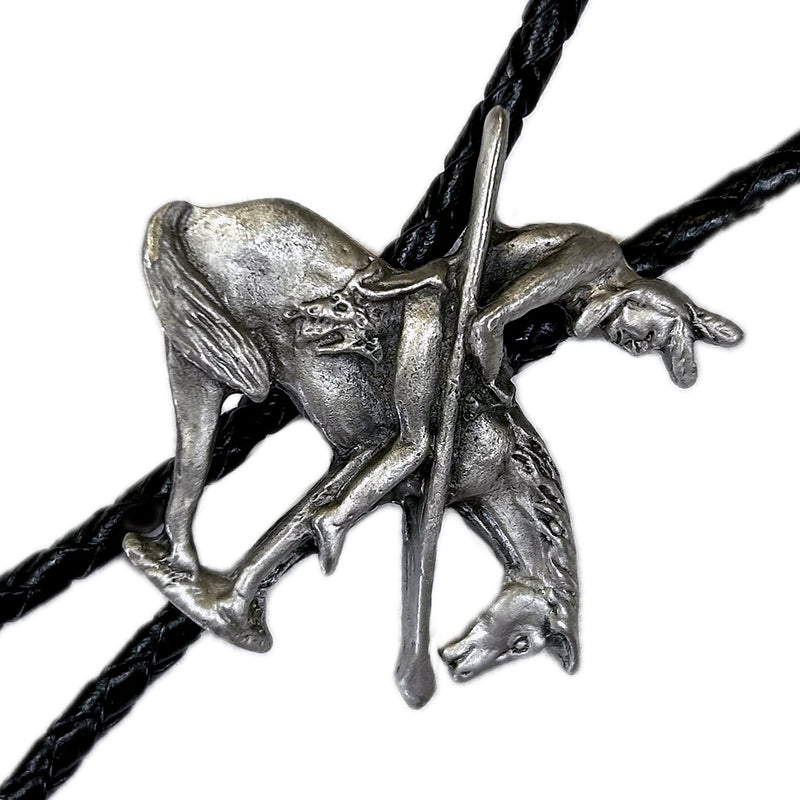 Pewter End of Trail Western Bolo Tie