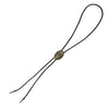 Oval Buffalo Head Western Bolo Tie in Brass
