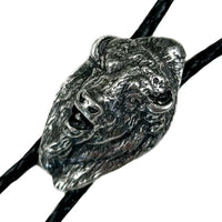 Buffalo Head Western Bolo Tie in Pewter