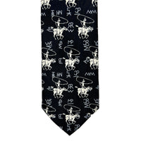 Roper & Brands Black Western Silk Tie