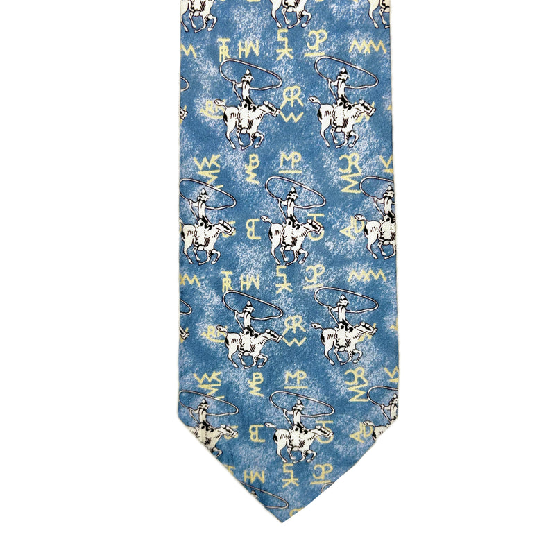 Roper & Brands Denim Western Silk Tie