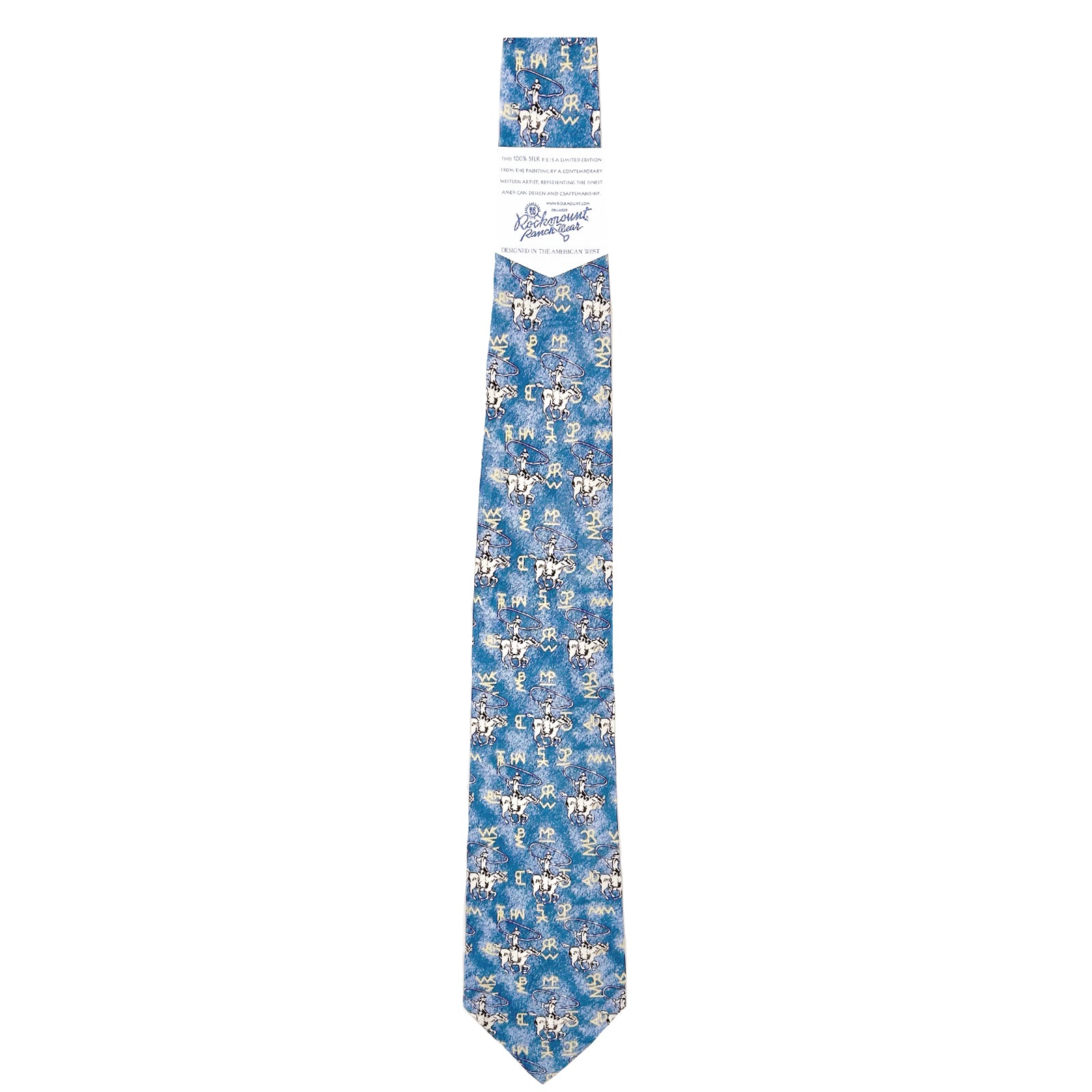 Roper & Brands Denim Western Silk Tie