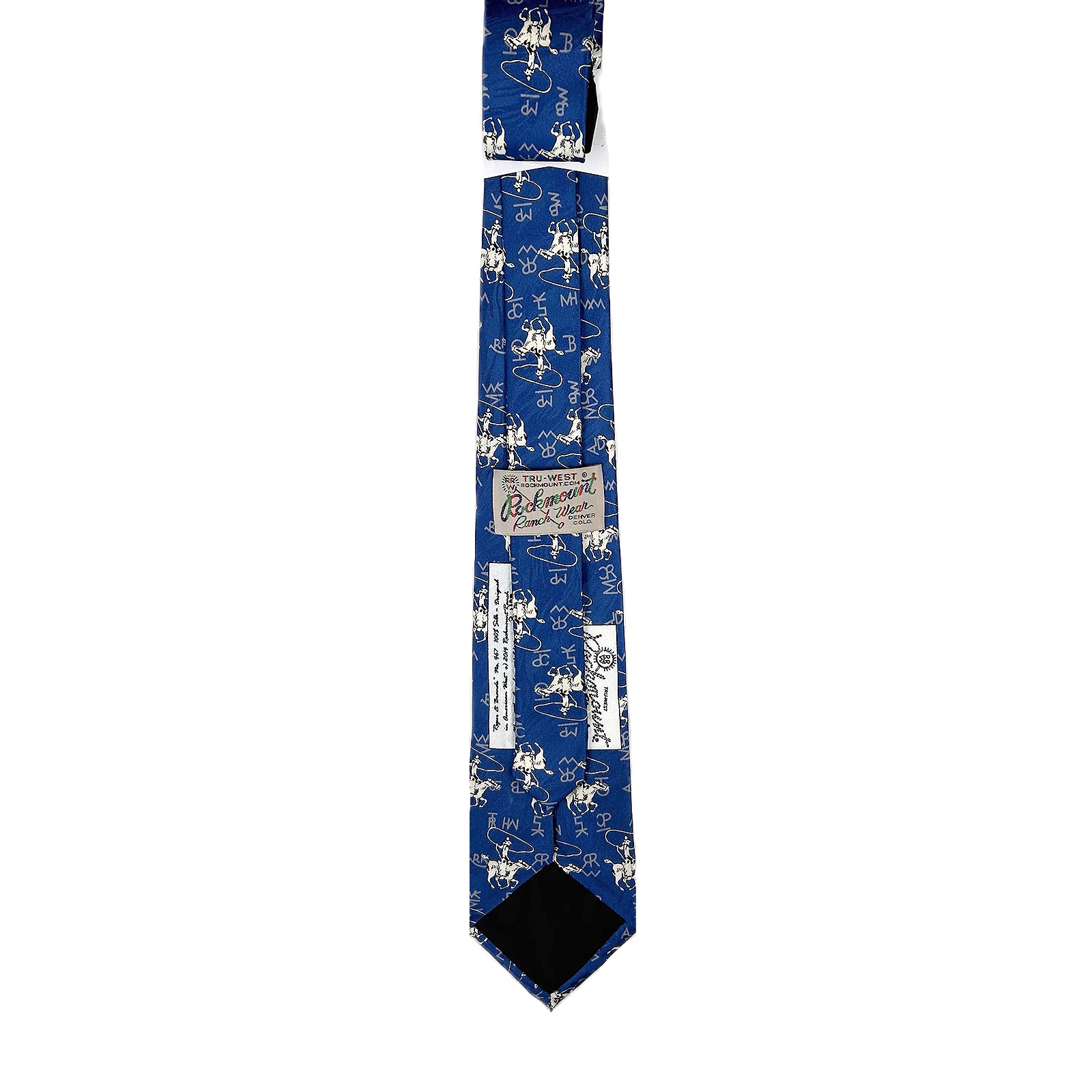 Rockmount Roper & Brands Navy Silk Tie