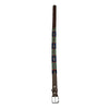 Brown Leather Western Belt with Blue & Green Embroidery