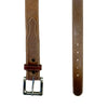 Hand finished Brown Saddle Leather Western Belt