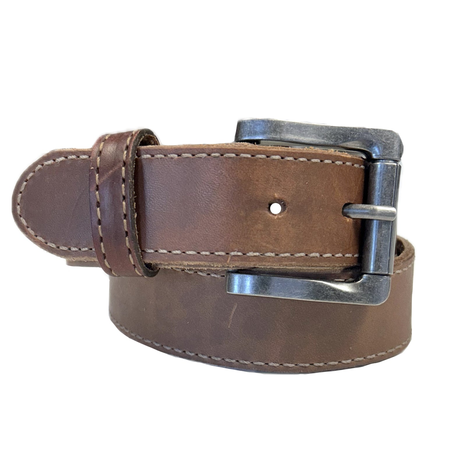 Hand finished Brown Saddle Leather Western Belt