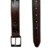 Laced & Tooled Genuine Brown Leather Western Belt