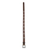 Brown Harness Leather with Conchos & Pink Figure 8 Stitching Western Belt