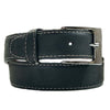 Sanded Nubuck Full Grain Genuine Leather Western Belt in Black