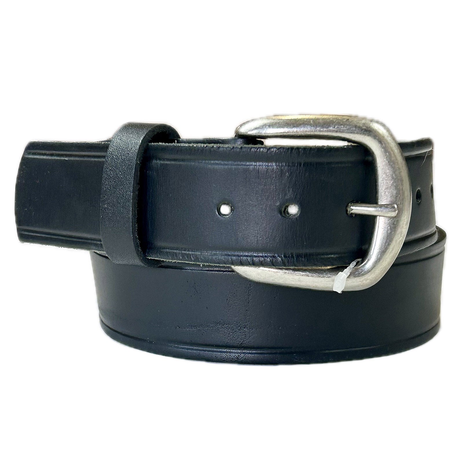Classic Genuine Black Leather Western Belt