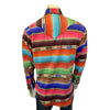 Men's Serape Pattern Fleece Western Shirt in Brown & Purple