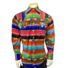 Men's Serape Pattern Fleece Western Shirt in Brown & Purple