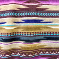 Men's Native Pattern Fleece Western Shirt in Plum
