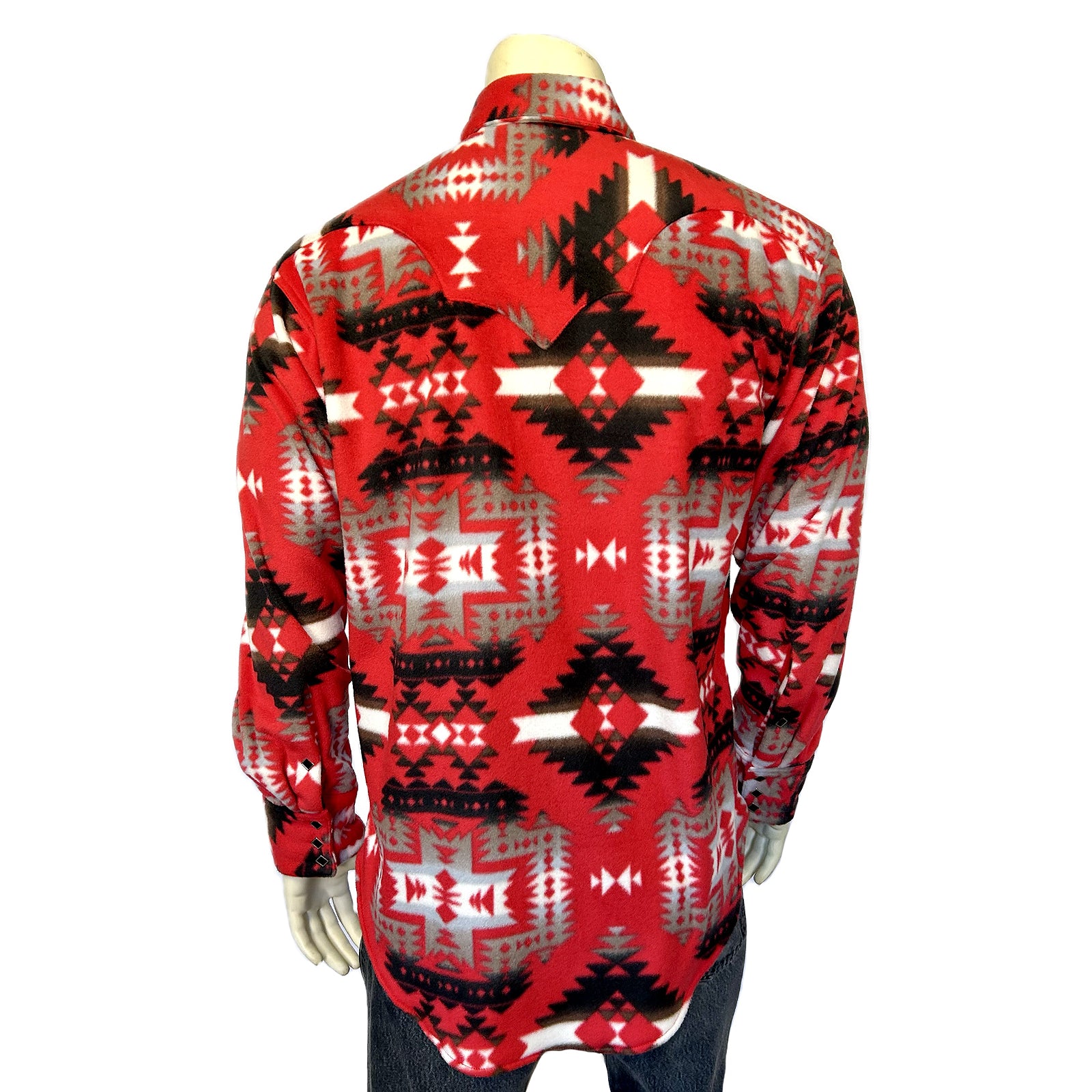 Rockmount Men's Native American Inspired Pattern Red & Grey