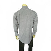 Men's Fine Black Stripe Western Shirt