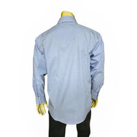 Men's Fine Blue Stripe Western Shirt