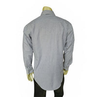Men's Fine Navy Stripe Western Shirt