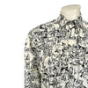 Men's Deadwood Saloon Western Print Shirt in Black & White