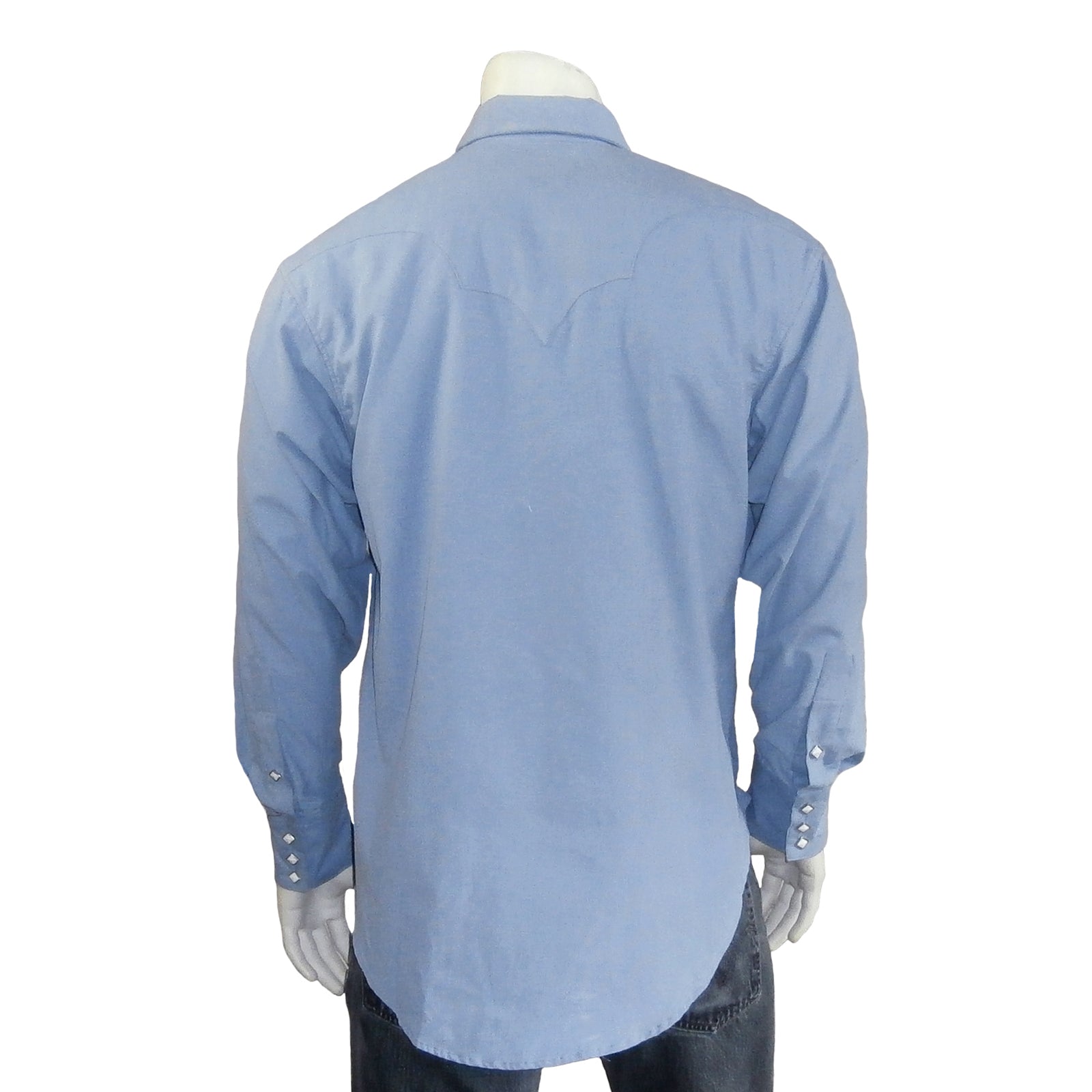 Men's Vintage Buttery Soft Blue Corduroy Western Shirt