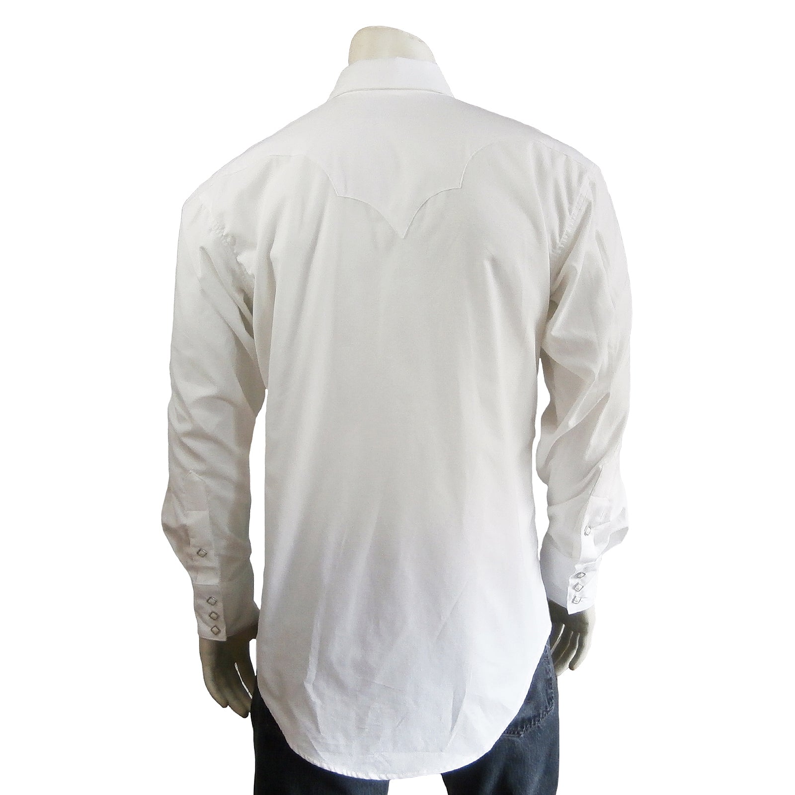 Rockmount Men's Vintage Buttery Soft White Corduroy Western