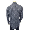 Men's Long Sleeve Navy Floral Print Western Shirt