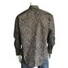 Men's Ornate Paisley Print Western Shirt in Brown