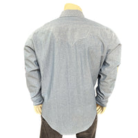 Men's Laundered Blue Chambray Premium Cotton Western Shirt - Rockmount