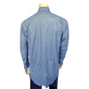 Men's Laundered Blue Chambray Premium Cotton Western Shirt